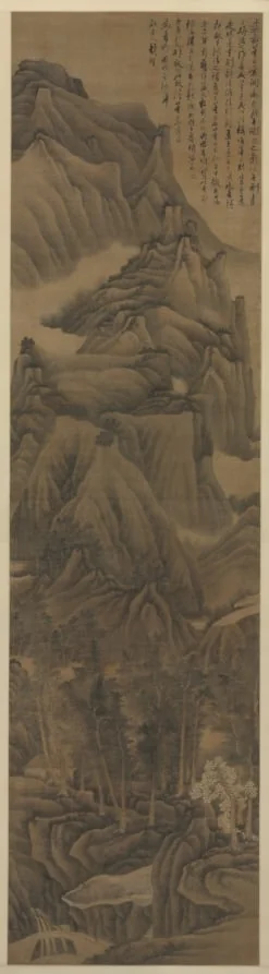 Landscape in the Style of Dong Yuan and Juran, detail