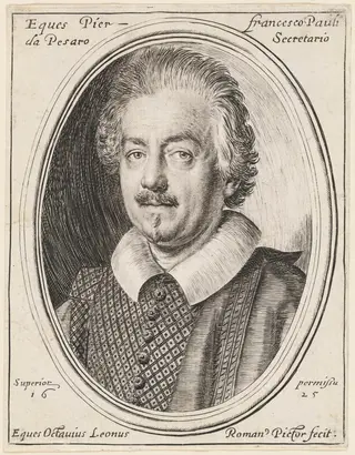 Pier Francesco Pauli, by Ottavio Leoni, ink, 1625