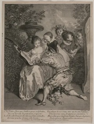 The Romancer, by Charles-Nicolas Cochin, 1727