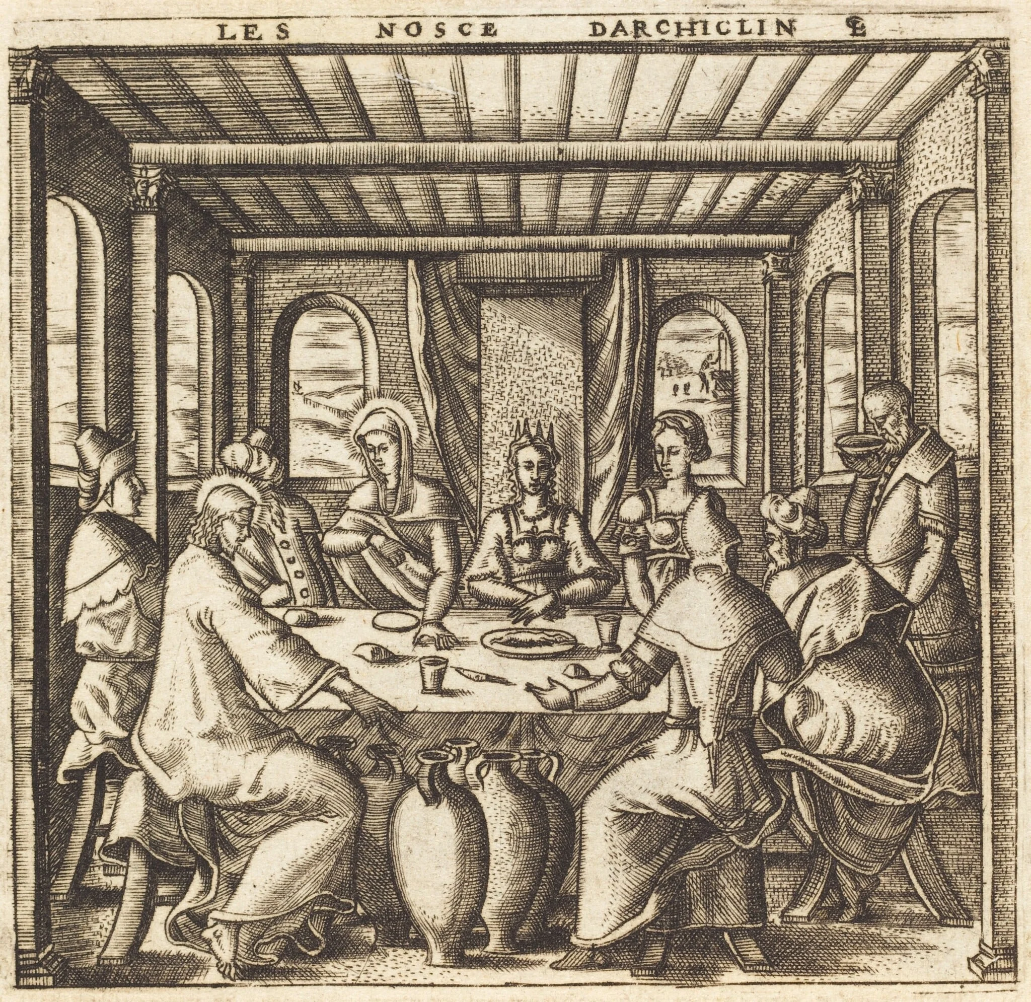 The Wedding at Cana (Christ Changes Water to Wine), detail