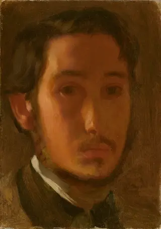 Self-Portrait with White Collar, by Edgar Degas, oil, 1857