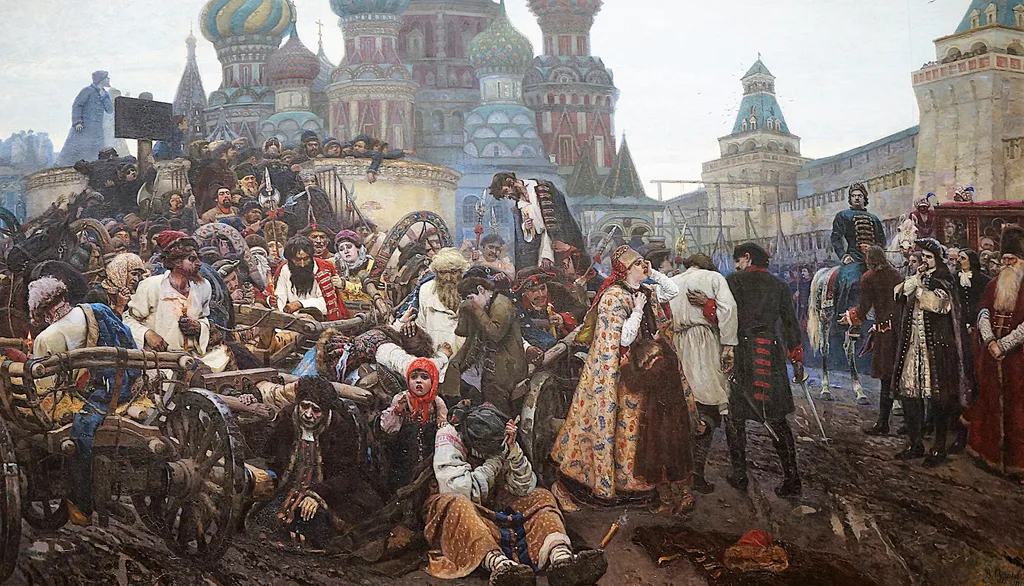 Morning of the Execution of the Streltsy, by Vasily Surikov, oil, 1891