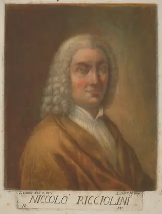 Niccolo Ricciolini, by Carlo Lasinio, ink, 1789