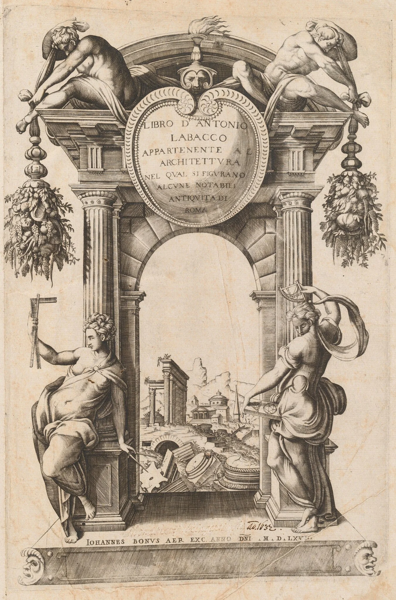 Libro Appartenente al Architettura [Title Page], detail
