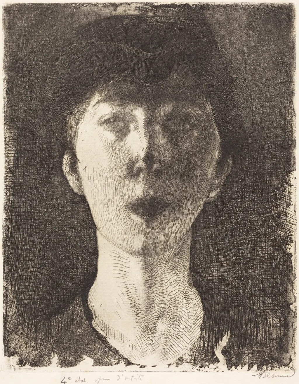Queen Elisabeth of Belgium (La Reine Élisabeth de Belgique), by Paul-Albert Besnard, ink, 1917