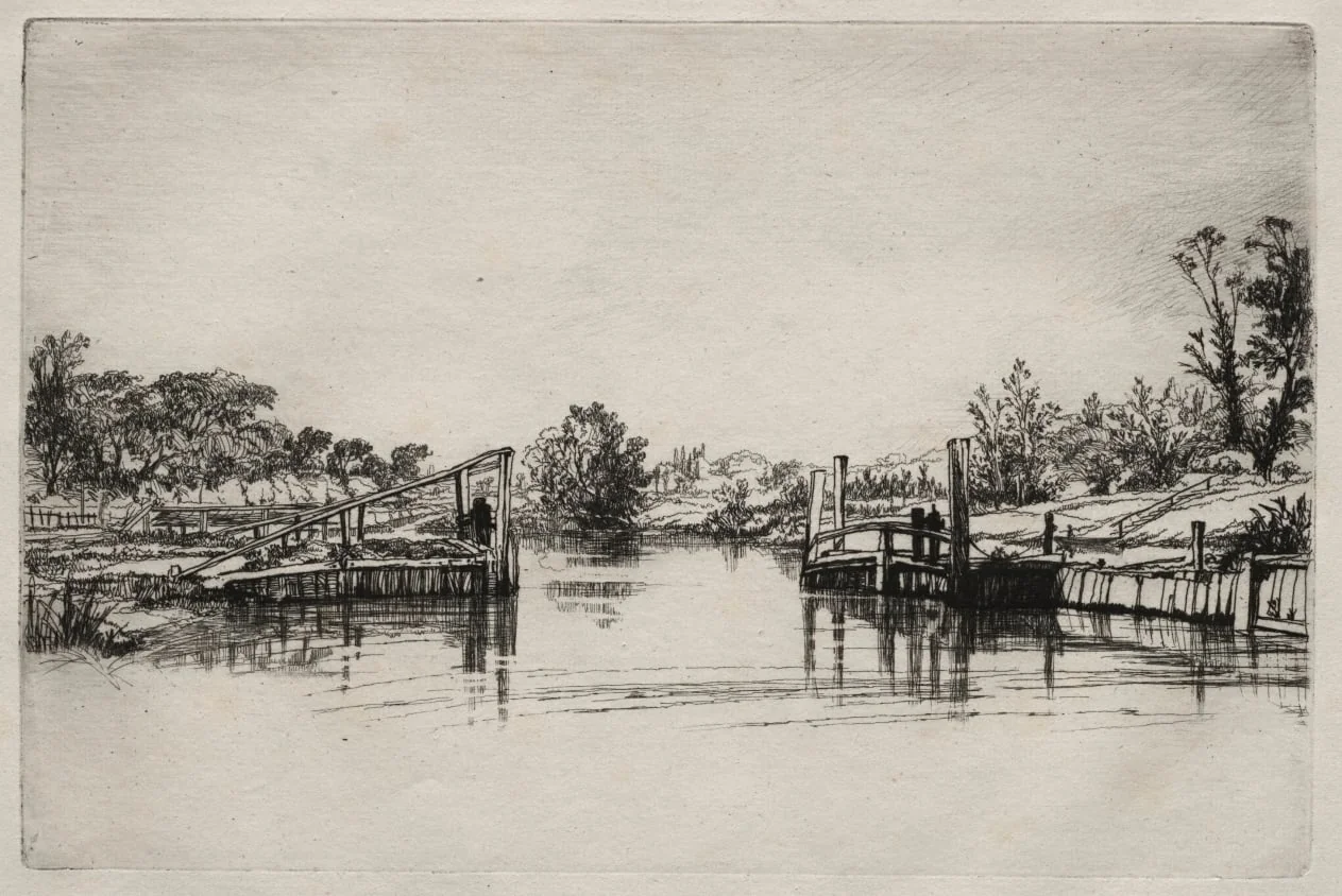 Egham Lock, detail