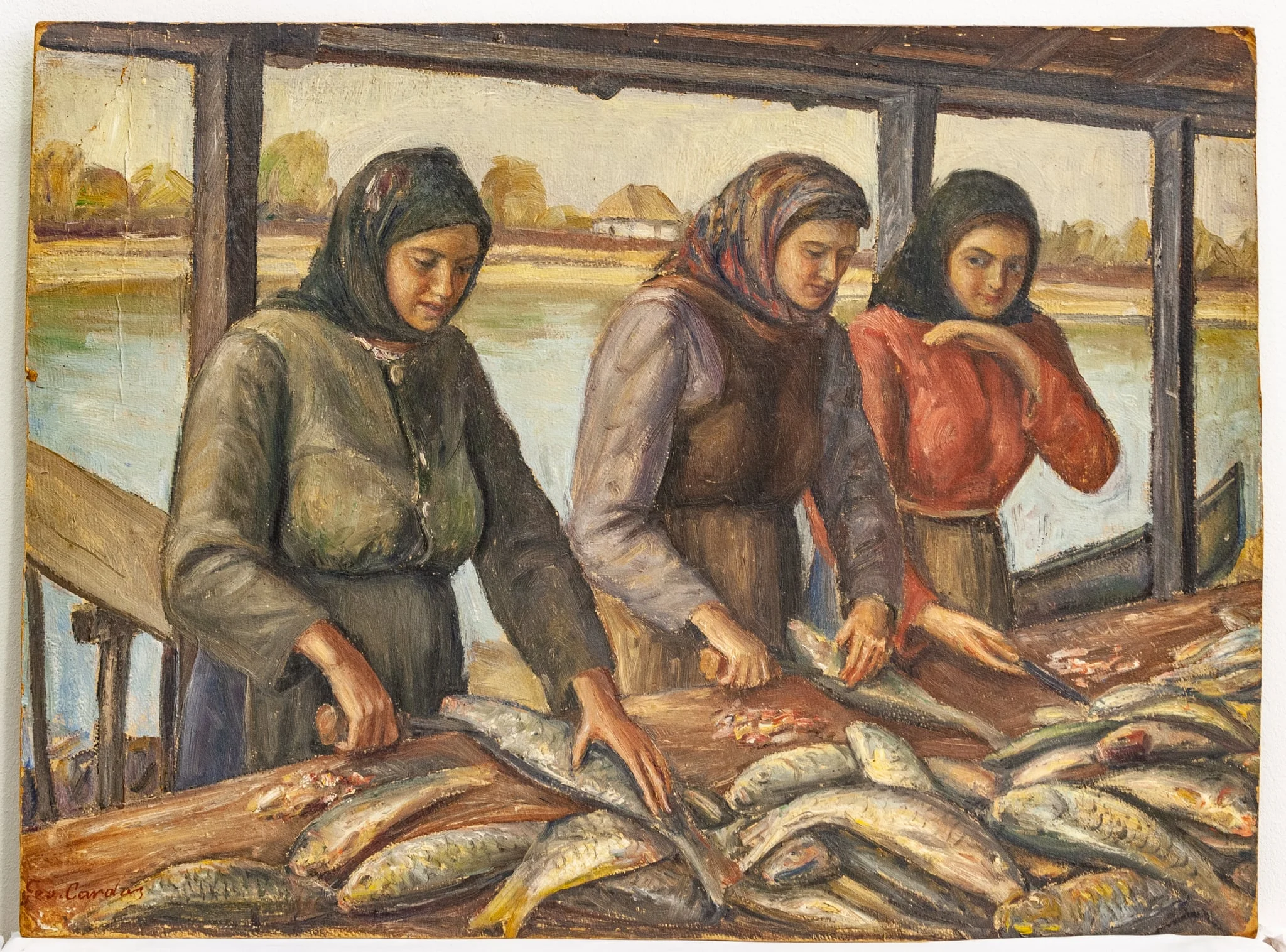 Munca la pește, detail