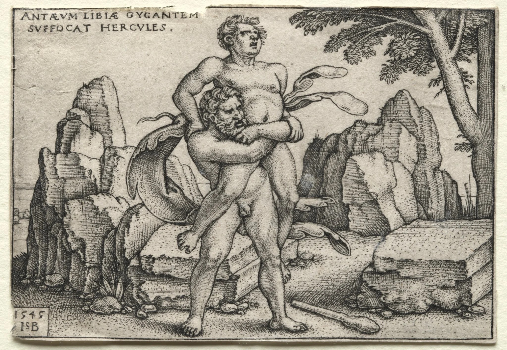 The Labors of Hercules: Hercules Crushing Antaeus, detail