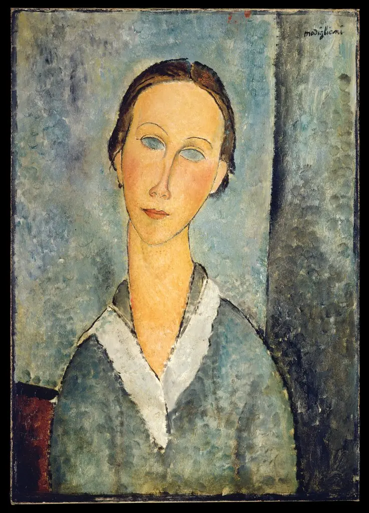 Girl in a Sailor's Blouse, by Amedeo Modigliani, oil, 1918
