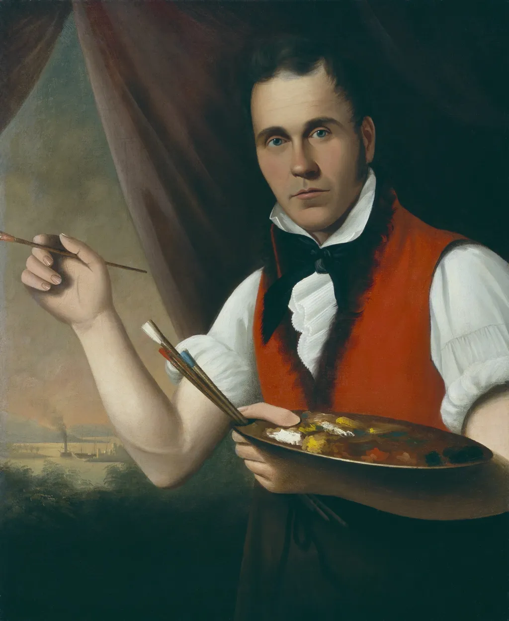 Self Portrait, by Francis Matte, oil, 1900
