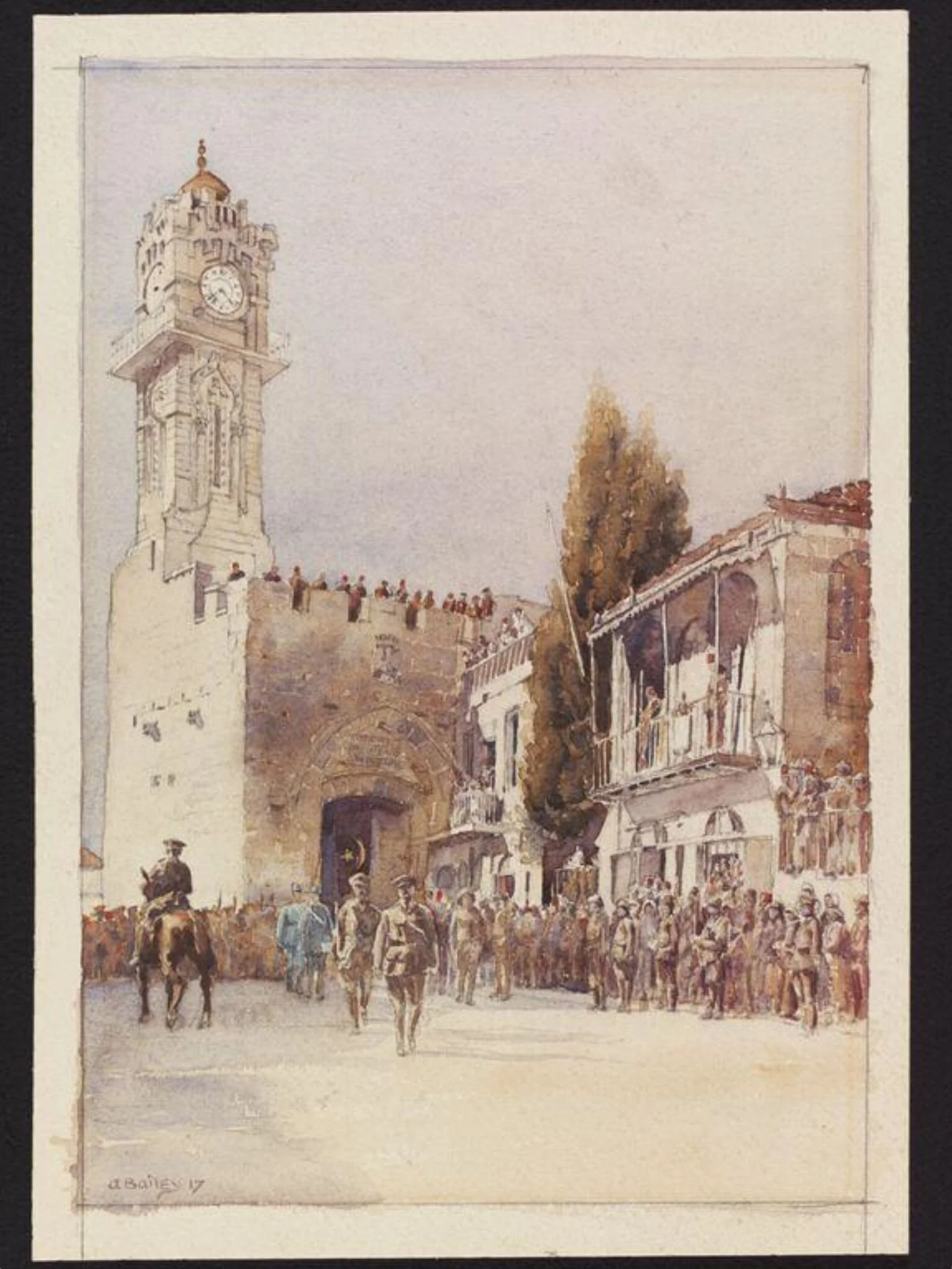 General Allenby's entry into Jerusalem The Jaffa Gate, detail