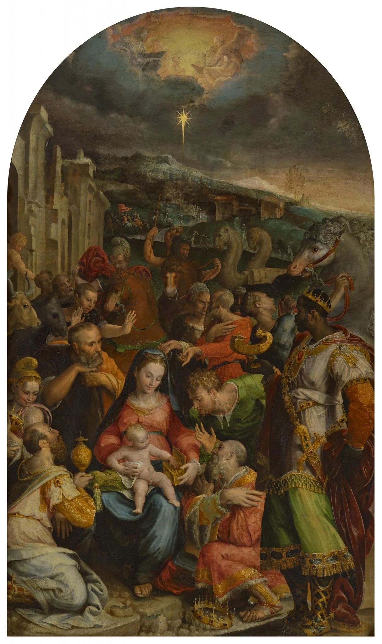 The Adoration of the Magi, detail