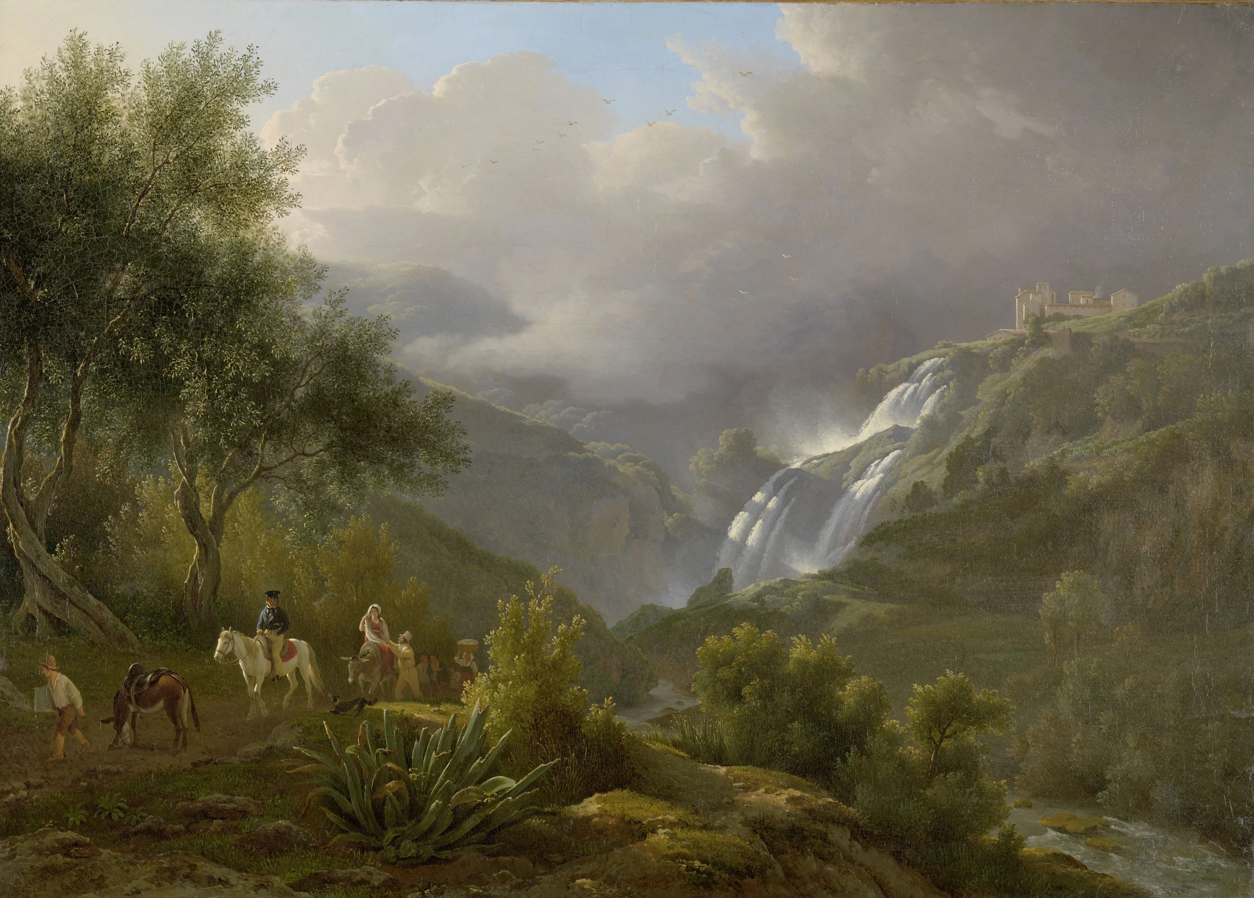 The Cascades at Tivoli, with a Storm Approaching, detail