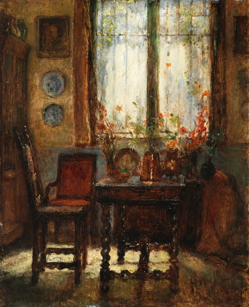 An Interior, by Harriet Osborne O'Hagan, unspecified, 1880