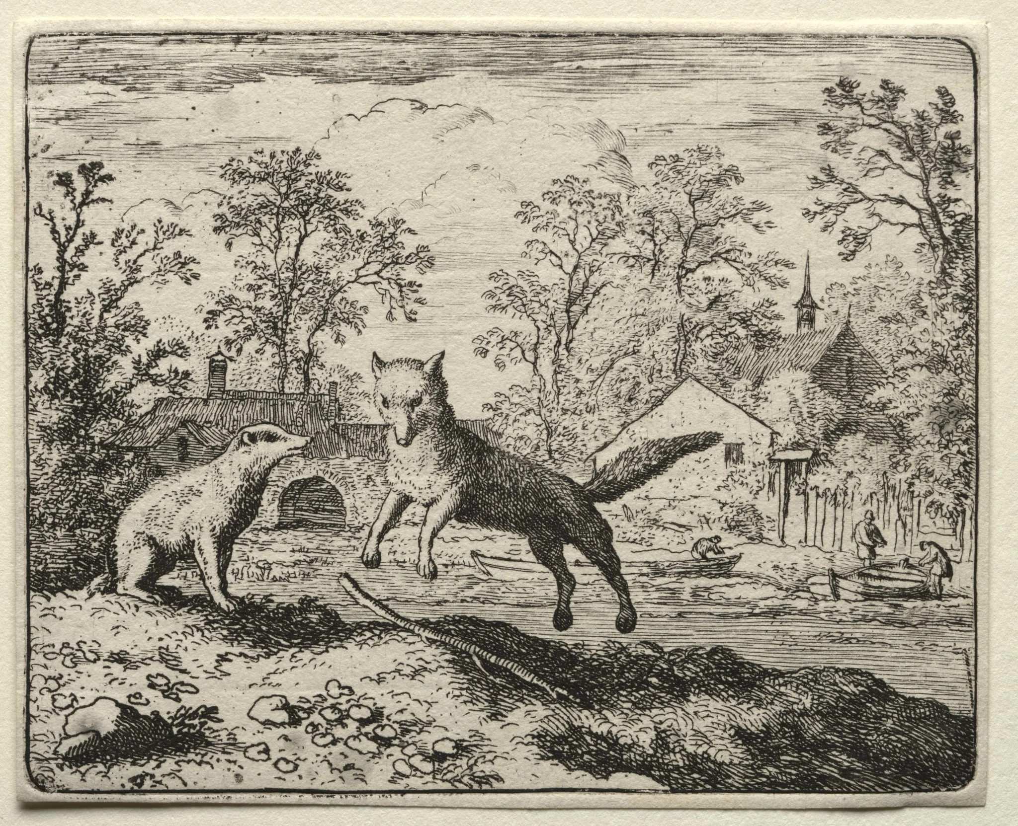 Reynard the Fox: Reynard Doing Penance, detail
