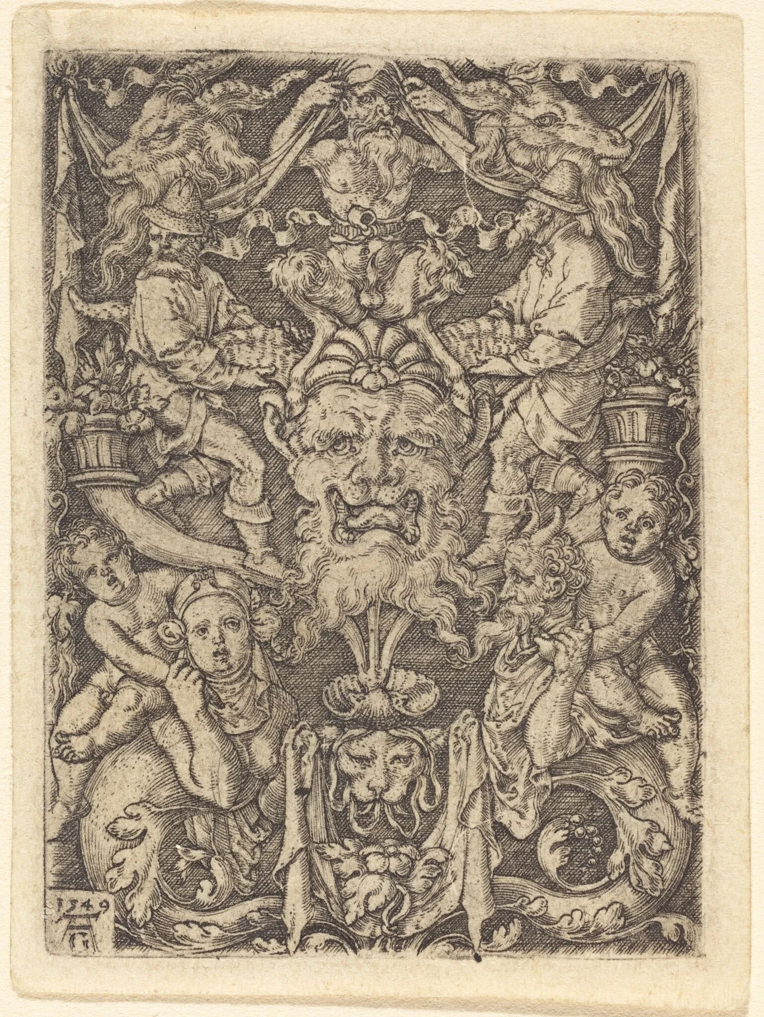 Ornament with Mask, detail