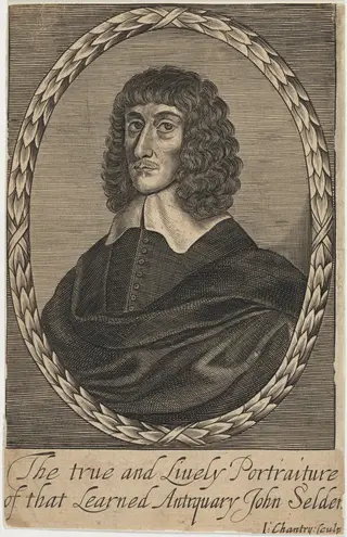 John Selden, Jurist and Antiquary, by John Chantry, ink, 1640
