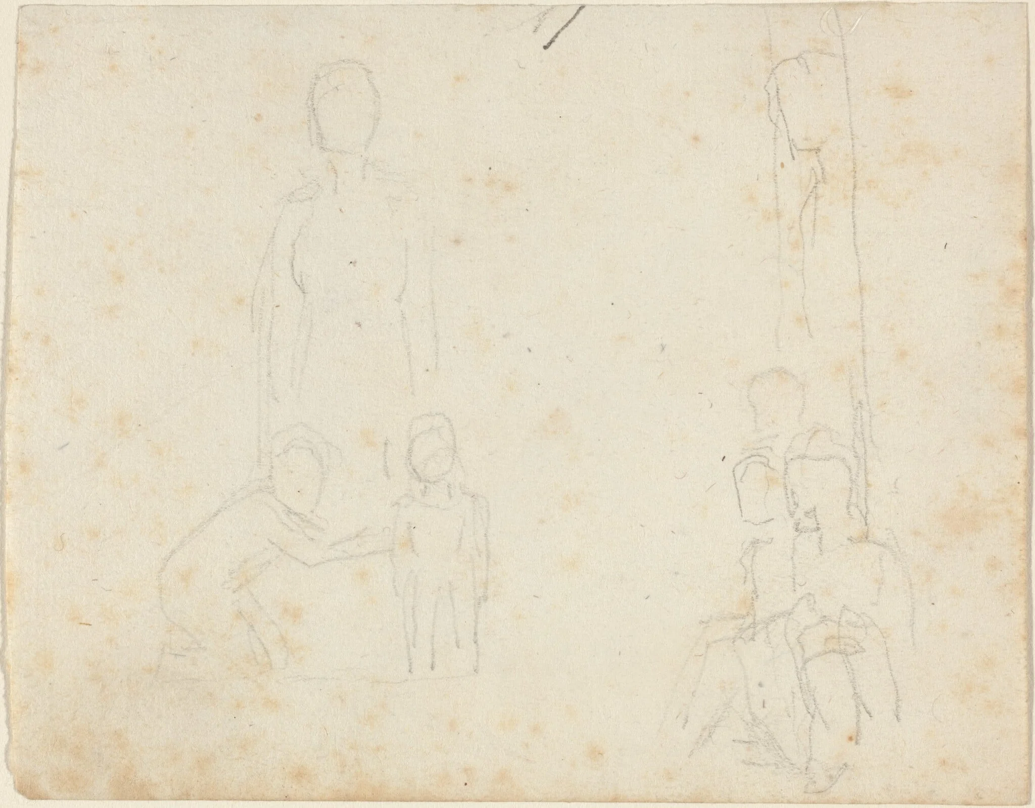 Two Groups of Figures, detail