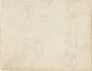 Two Groups of Figures, by John Flaxman, graphite, 1790