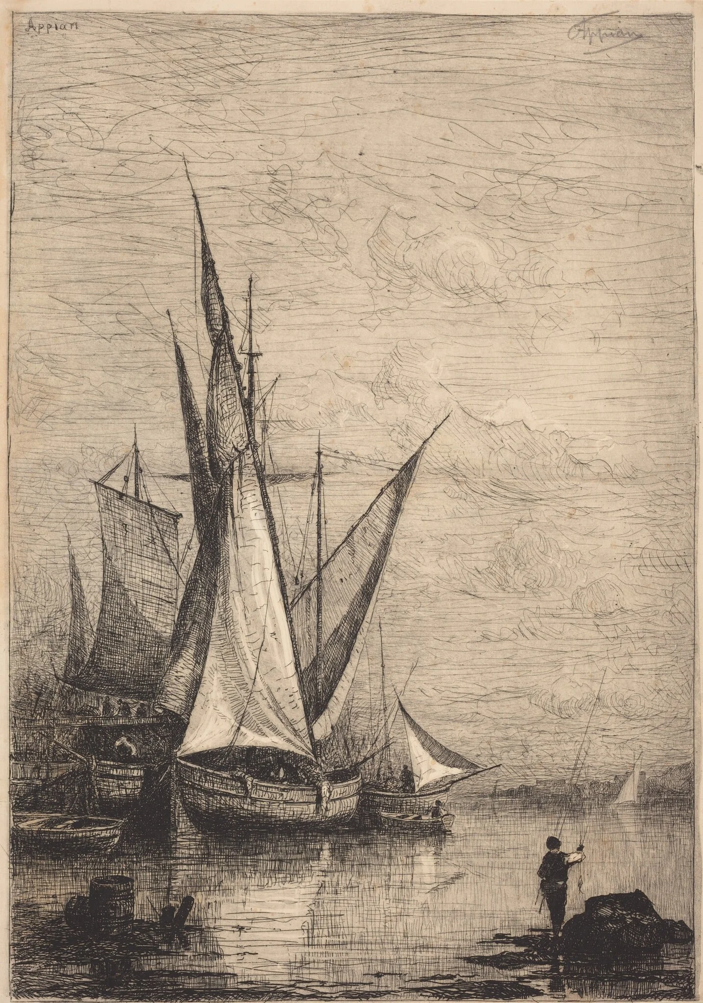 The Port of Genoa, detail
