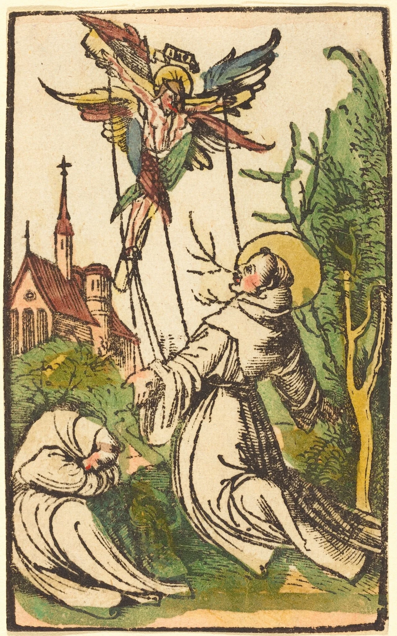 Saint Francis Receiving the Stigmata, detail