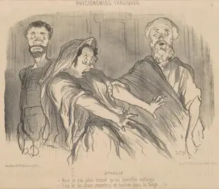 Athalie, by Honoré Daumier, ink, 1851