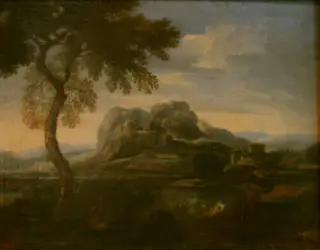 Paysage, by Gaspard Dughet, oil, 1654
