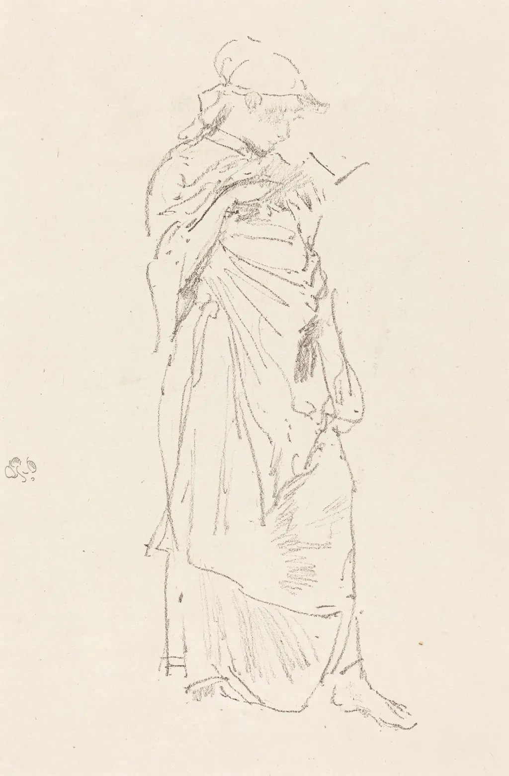 The Novel: Girl Reading, by James McNeill Whistler, ink, 1889