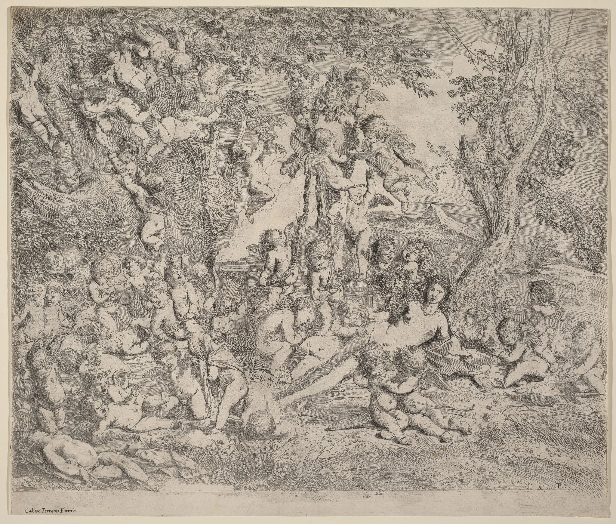 Venus in a Garden with Cupids, detail