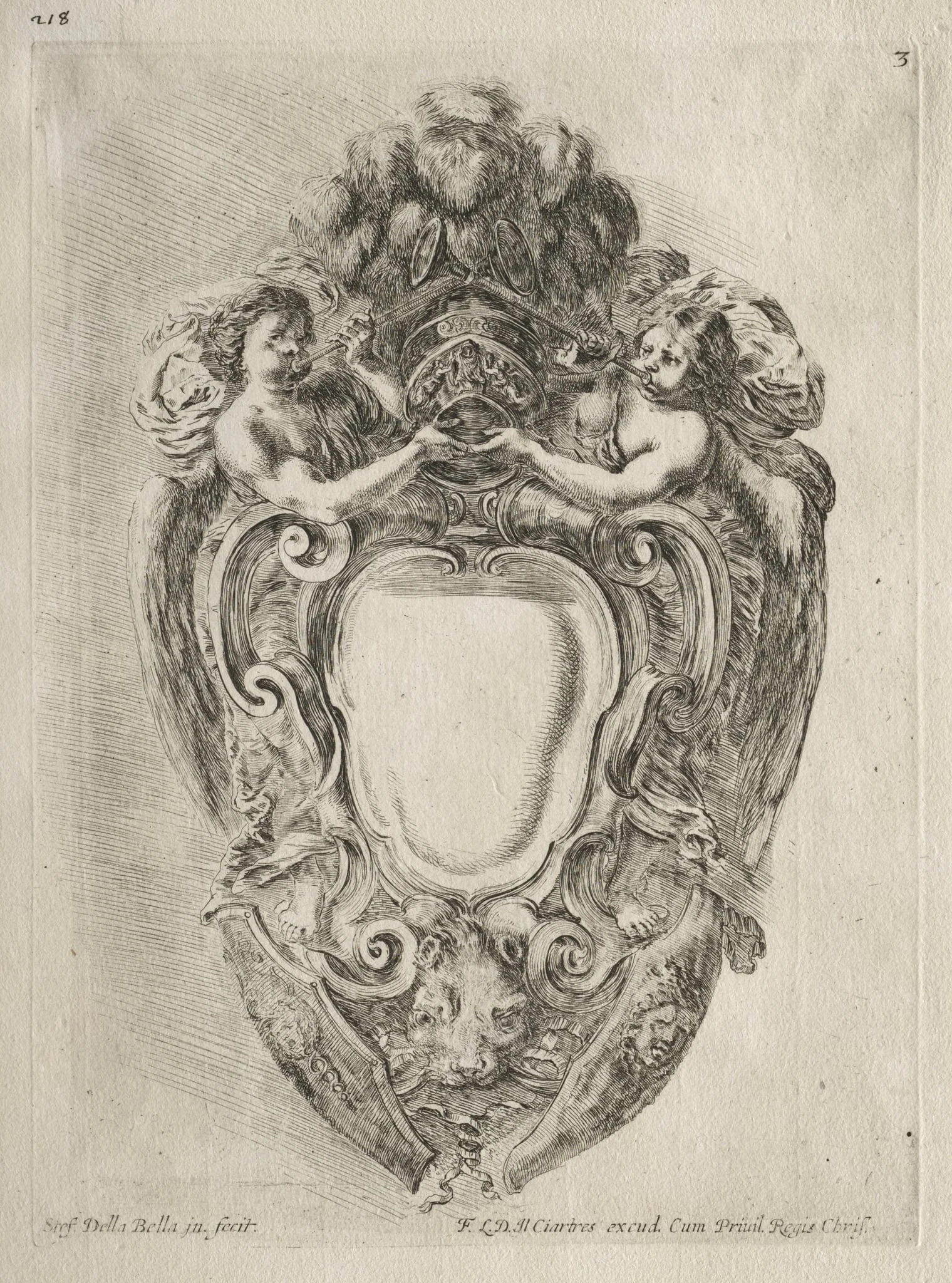 Collection of Various Caprices and New Designs of Cartouches and Ornaments: No. 3, detail