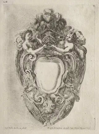 Collection of Various Caprices and New Designs of Cartouches and Ornaments:  No. 3, by Stefano Della Bella, 1646