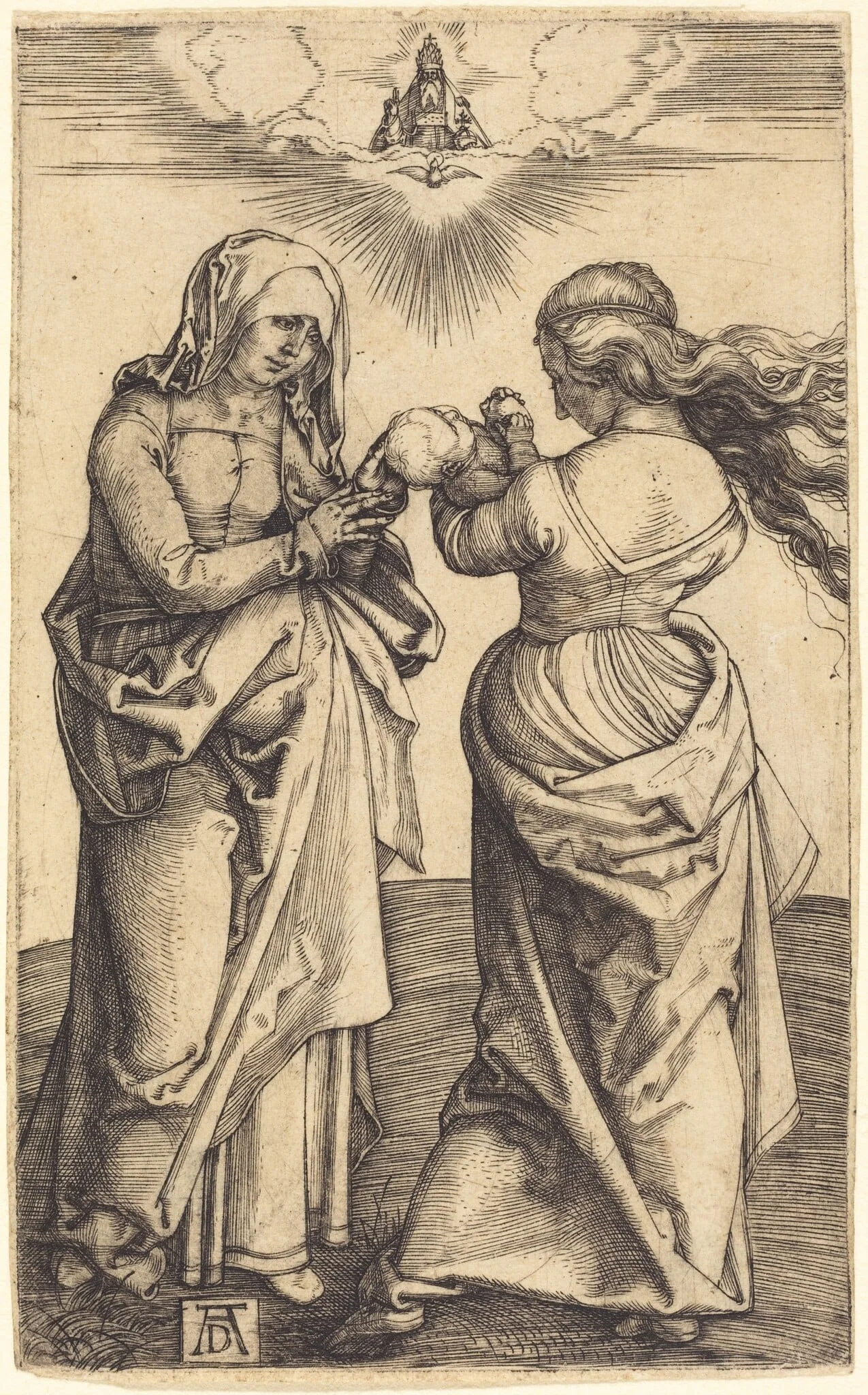 The Virgin and Child with Saint Anne, detail