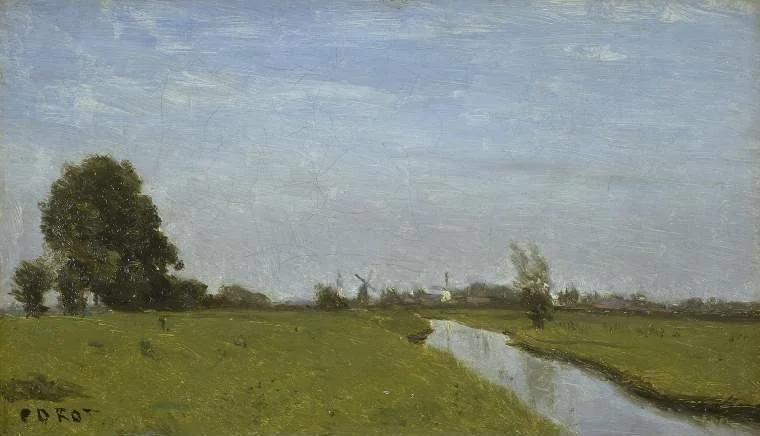 Dutch Landscape in Holland, detail