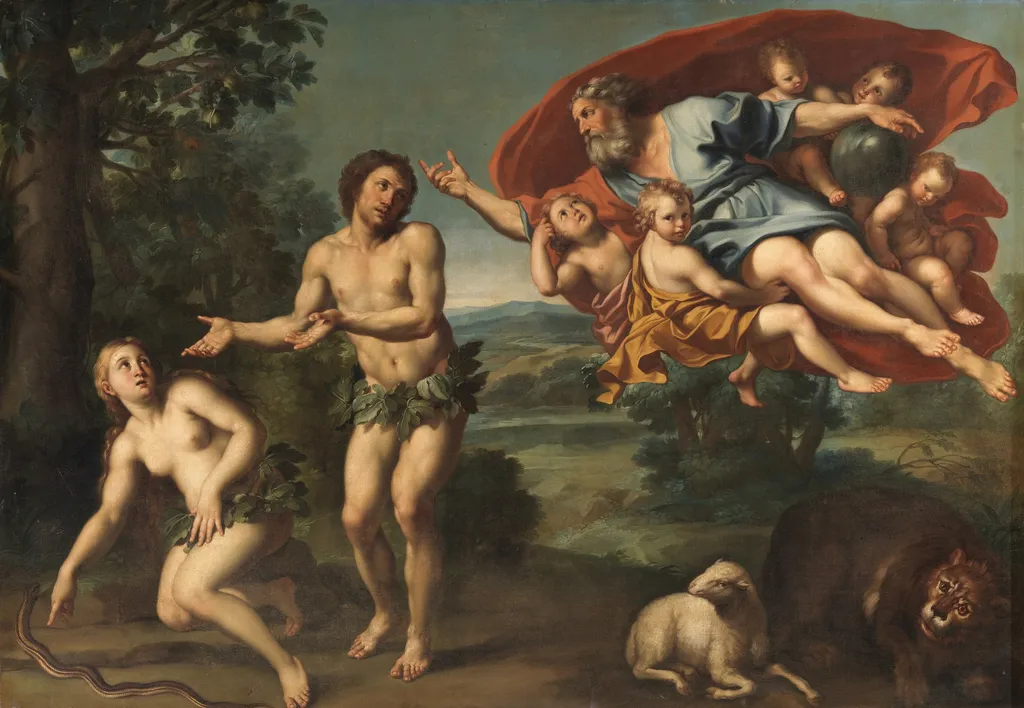 The Expulsion of Adam and Eve, by Domenichino, oil, 1621