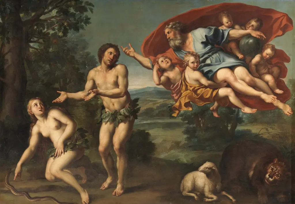 The Expulsion of Adam and Eve, by Domenichino, oil, 1621