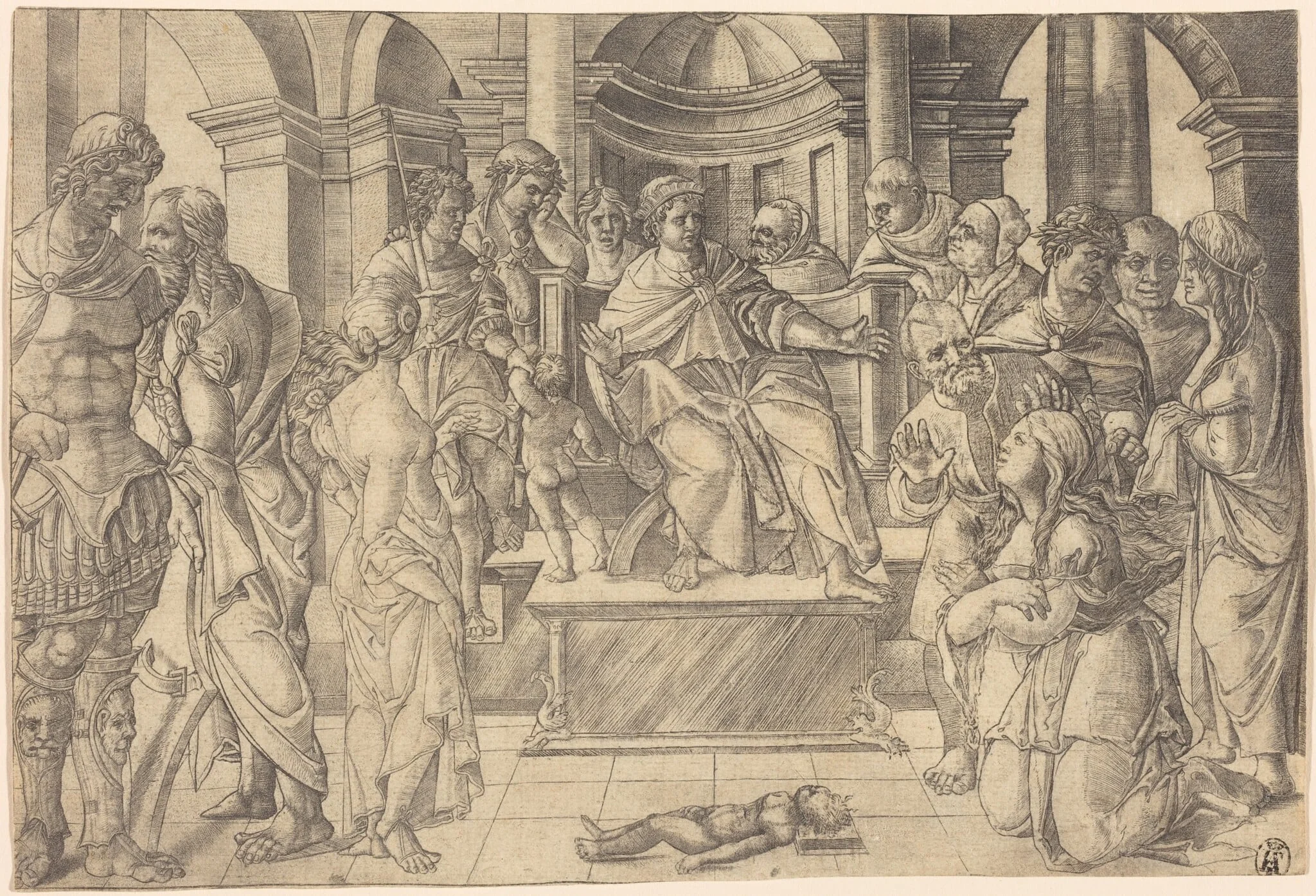 The Judgment of Solomon, detail