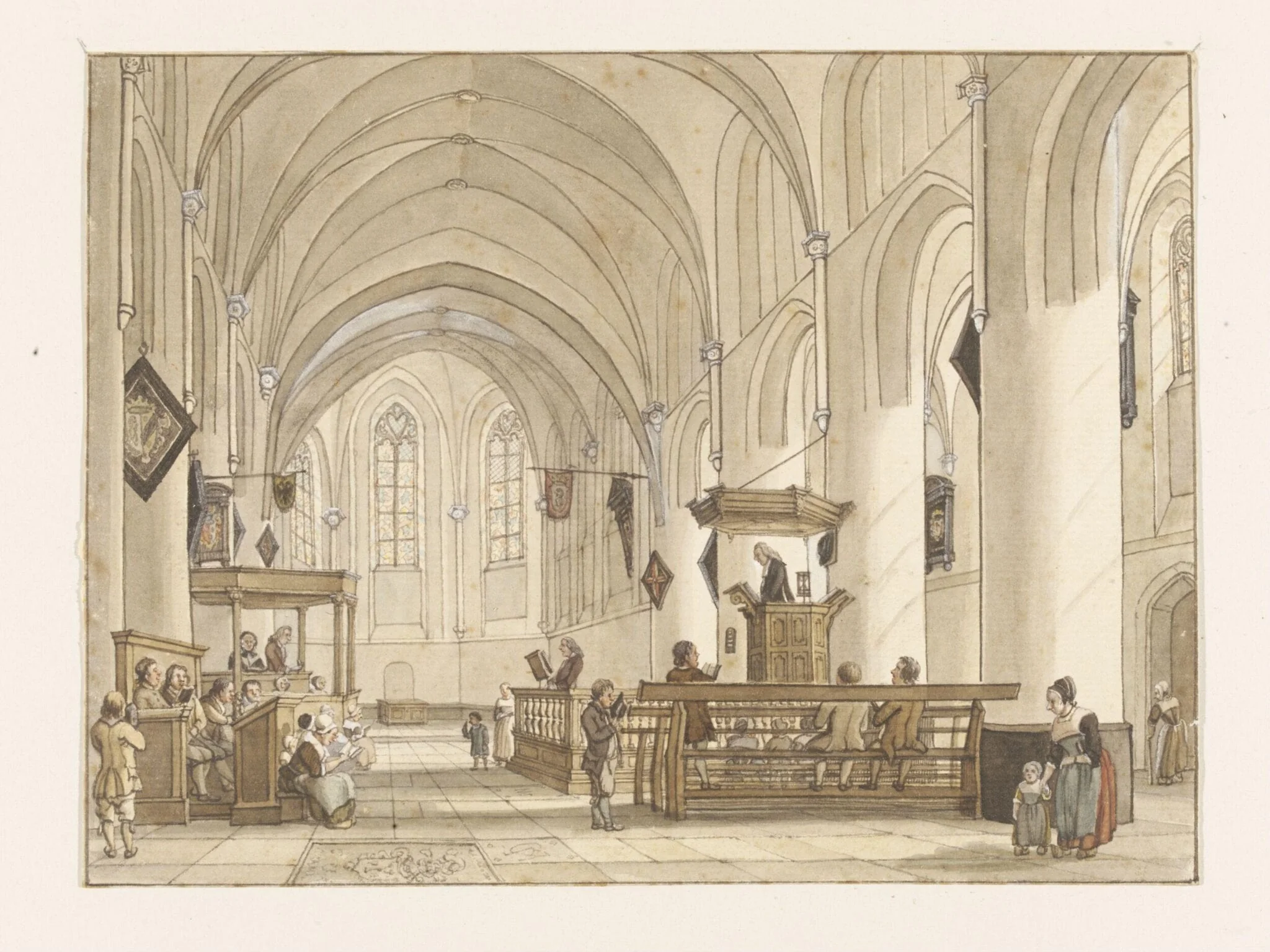 Interior of st-laurentiuskerk, Vierlingsbeek, detail
