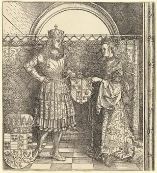 The Betrothal of Maximilian with Mary of Burgundy, by Albrecht Dürer, ink, 1511