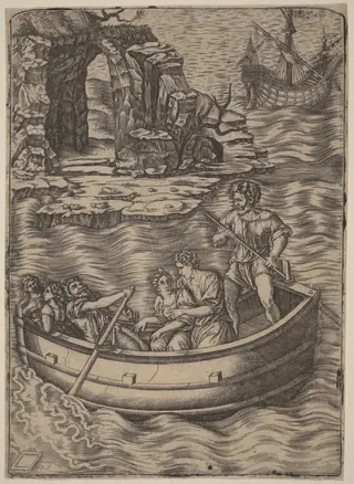 The Barc, by Agostino dei Musi, ink, 1522