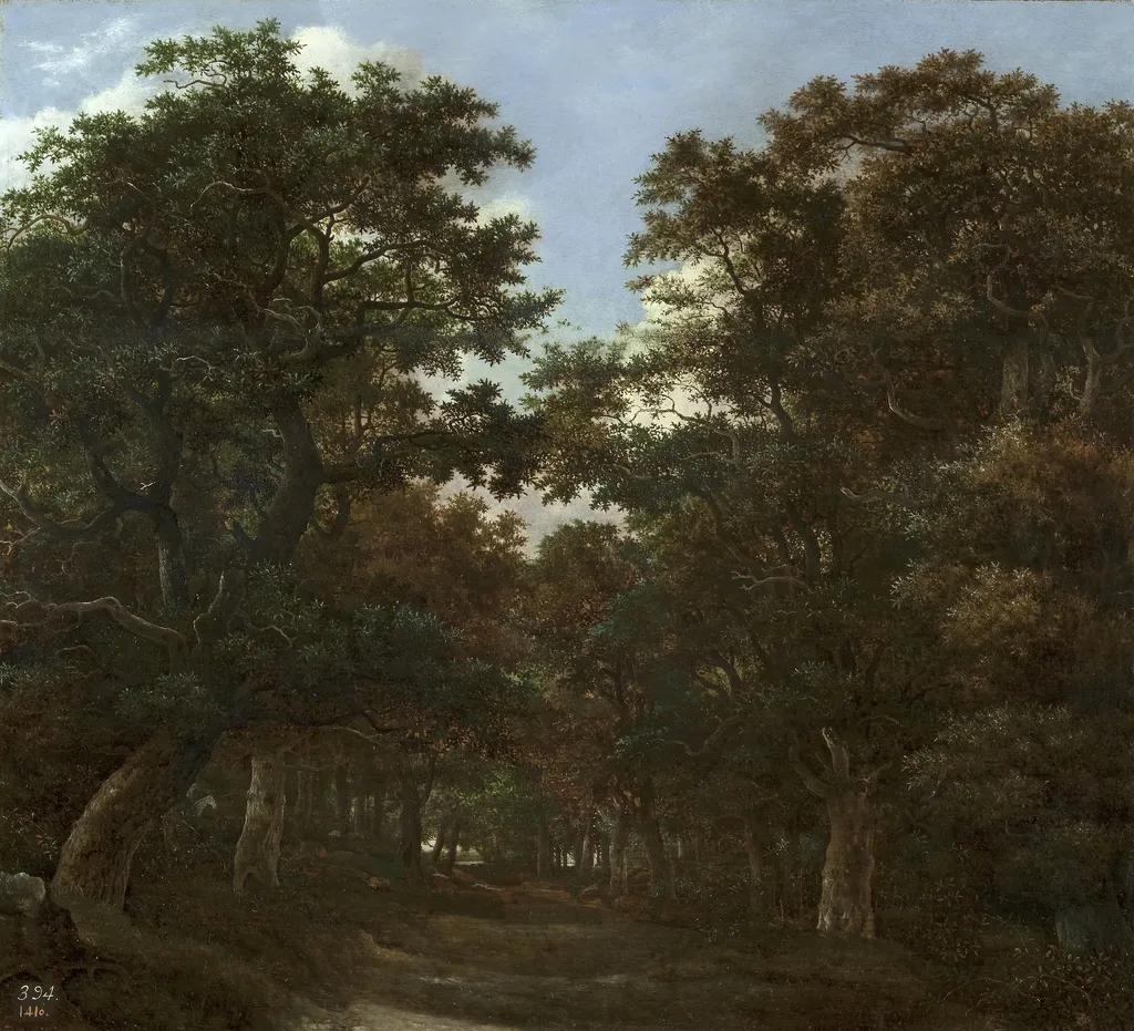 Forest with Rider and Dogs, by Hendrick Cornelisz Vroom, unspecified, 1625