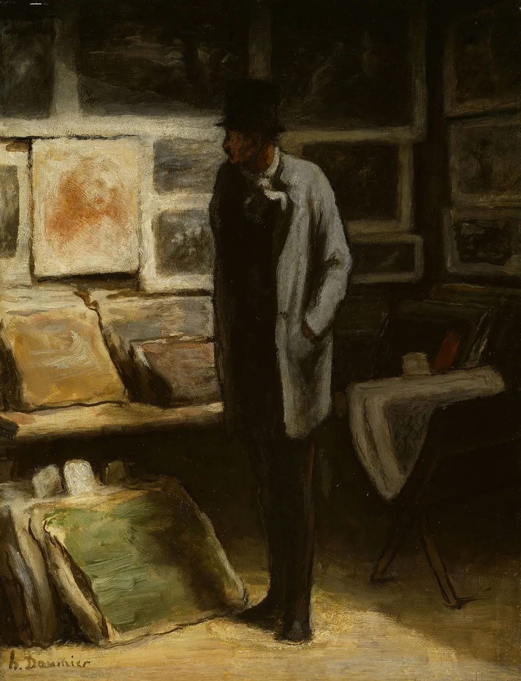 The Print Collector, by Honoré Daumier, unspecified, 1860