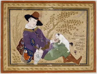 Young Portugese Man, by Reza `Abbasi, unspecified, 1634