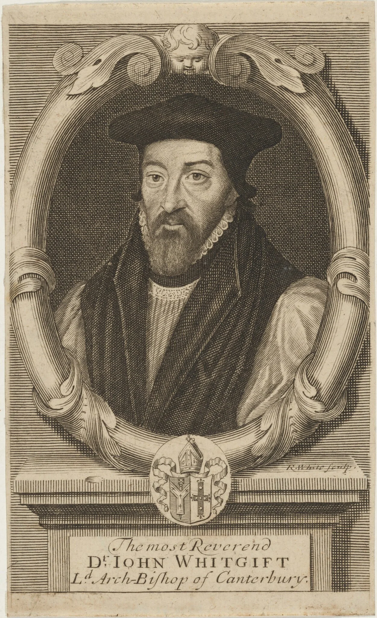 John Whitgift, D.D., Archbishop of Canterbury, detail