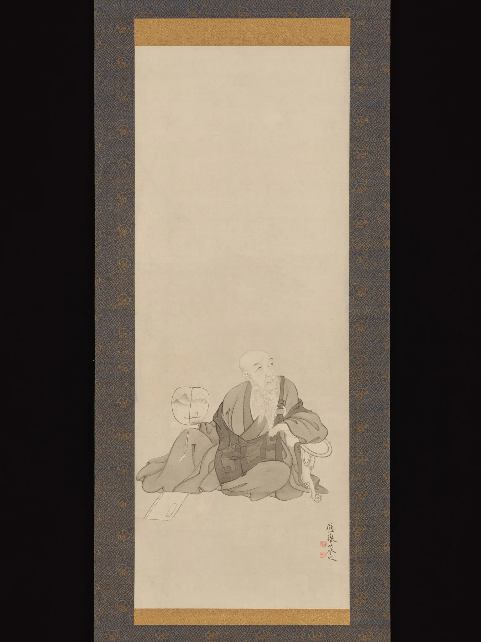 Portrait of Botanka Shōhaku, detail
