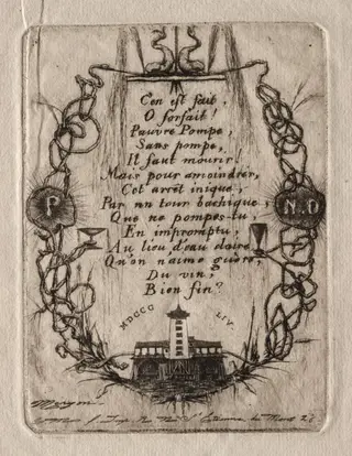 Etchings of Paris:  The Notre Dame Pump, Small Plate, by Charles Meryon, 1854