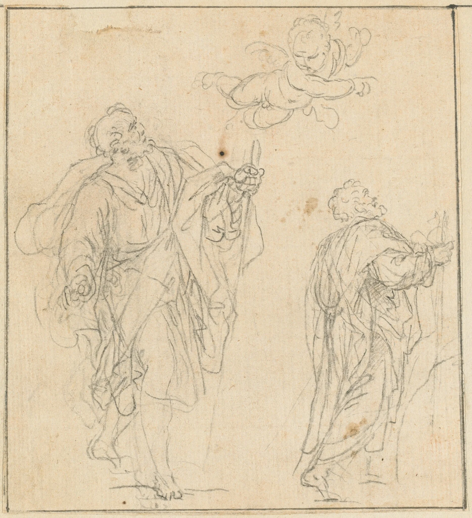 An Apostle Guided by an Angel, detail