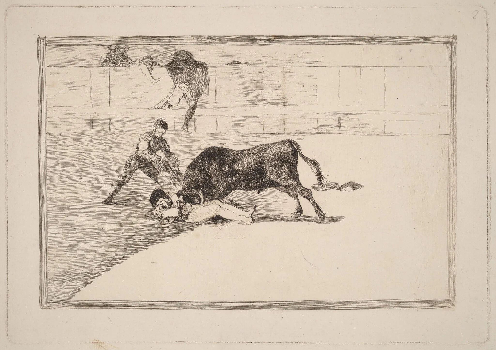 La desgraciada muerte de Pepe Illo en la plaza de Madrid (The Unlucky Death of Pepe Illo in the Ring at Madrid), detail
