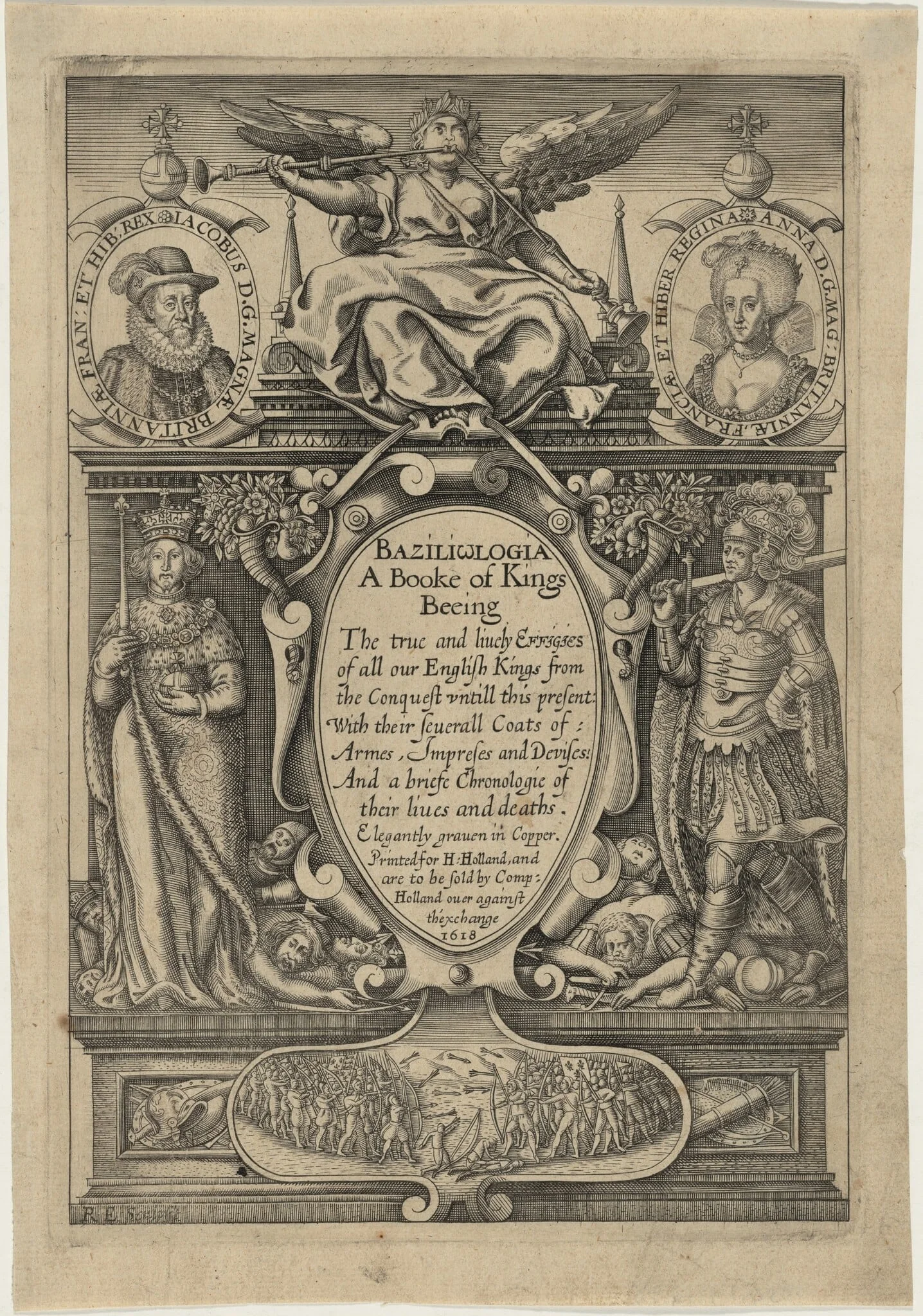 Title page, Baziliologia, detail