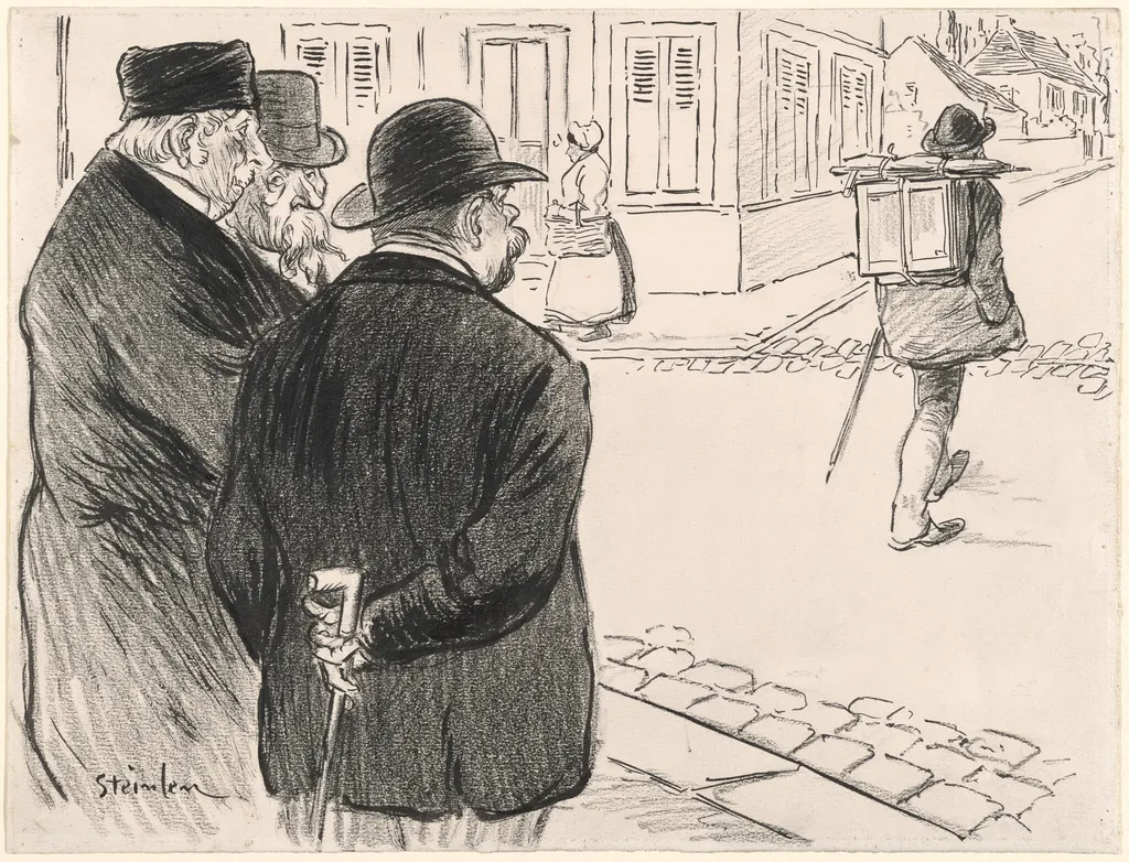 He Acts Like a Painter, by Théophile Alexandre Steinlen, ink, 1891