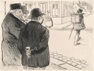 He Acts Like a Painter, by Théophile Alexandre Steinlen, ink, 1891